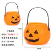 Adereços de Halloween Balde de Abóbora Plástico Atividade Infantil Caixa de Doces Balde Portátil Tamanho Abóbora Adereços de Decoração de Festa