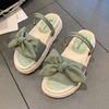 Sandálias de Dois Usos para Mulheres Verão Planas Estilo Fada Noturna Atacado Moda Novo Estudante Sandálias e Chinelos de Praia Romanos com Solado Grosso
