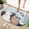 Lodo Diatomeo Absorción de Agua Antideslizante Alfombrilla Suave Hogar Inodoro Caucho Alfombra Pequeña Baño Puerta de Inodoro Felpudo