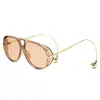 025 Gafas de Sol de Moda Europeas y Americanas para Hombre con Doble Puente de Aviador Montura Grande Metálica Gafas de Sol Nuevas para Mujer Amazon Naranja