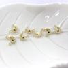 Accesorios de cierre de joyería DIY, hebilla de alambre para bolso de doble cara chapada en cobre puro de oro de 14 quilates, clip de cuentas de posicionamiento