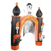 Decorações Infláveis de Halloween Arco Inflável Alto de 2,4m Modelo Inflável Assustador de Halloween Enfeites de Decoração com Atmosfera Festiva