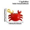 Pingente de Aço Inoxidável Processo de Gotejamento de Óleo Vermelho Série Marinha Acessórios para Joias DIY Pingentes para Pulseira Colar