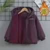 Cortavientos casual para niñas, chaqueta de otoño con forro polar, nueva colección primavera/otoño, top coreano de otoño/invierno para exteriores para niños, moderno