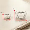 Joyas con Colgante de Corazón de Acero Inoxidable de Alta Calidad para DIY Collar Pulsera Moda Simple Estilo Ins Accesorios de Colgante Pequeños