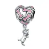 Huiyue nuevo lindo perrito animal de dibujos animados amor diamante colgante con cuentas accesorios de joyería fabricantes directos joyería