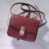 Nova Bolsa Feminina de Couro Genuíno com Padrão Hand Rub Padrão Palito Vintage Bolsa Tofu Caixa Bolsa Quadrada Pequena Bolsa de Ombro Transversal