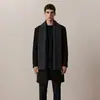 Bufanda de Lana y Cachemir para Hombre (90% Lana, 10% Cachemir), Cálida para Otoño e Invierno, de Alta Gama, Estilo Coreano, Calentador de Cuello de Punto Versátil