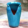 Vaso de flores carnudo doméstico fita de incisão alta entalhe planta zisha cerâmica penhasco pilha velha vaso respirável