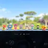 Adornos Lindos de Labubu para Coche, Pequeños Adornos para Coche, Consola Central de Coche Eléctrico, Accesorios para el Interior del Coche, Decoración de Pantalla de Navegación