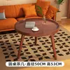 Mesa Lateral Pequeña, Mesa de Café Pequeña Estilo Antiguo, Mesa Lateral para Apartamentos Pequeños, Mesa Redonda Pequeña de Madera Maciza para Balcón de Ocio, Mesa Pequeña de Mesita de Noche