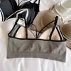 Verano Spice Girls Tirante Espalda Descubierta Chaleco Cinturón Almohadilla para el Pecho Envoltura Corta para el Pecho Sexy Cuello en V Grito en el Pecho Tubo Inferior Grande Ropa Interior
