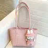 Misma Fuente que una Marca Cierta ~ Bolso de Hombro Individual Tejido a Mano con Asa Larga para Mujer, Nuevo Bolso Tejido de Gran Capacidad para el Verano
