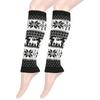 Calcetines cálidos de lana transfronteriza otoño e invierno calcetines cálidos de felpa para mujer calcetines de lana de punto elfo copo de nieve Navidad calentador de piernas