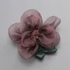 Grampo de Cabelo Estilo Coreano Presilha Broche Decorativo Acessórios de Joalheria Semi-acabados Flores de Tecido de Gaze de Seda Estames de Chiffon Atacado