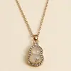 "Galhos Dourados e Folhas de Jade" Novo Estilo Chinês Colar de Abóbora para Mulheres, Luxo Leve, Alto Padrão, Elegante, Moderno, Corrente de Clavícula Versátil