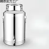 Barril de Aceite de Acero Inoxidable 304, Barril de Vino, Contenedor de Aceite de Cacahuete Comestible con Tapa, Lata Engrosada Sellada, Barril de Leche con Grifo, 100 Jin 50