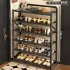 Zapatero plegable para entrada de casa, multicapa, sin necesidad de instalación, zapatero simple, estante para zapatos ahorrador de espacio para sala de estar