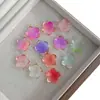 Acrílico 23mm Dos Tonos Estampado en Oro Flor de Cinco Pétalos DIY Hecho a Mano Gradiente Pétalo de Flor de Cerezo Pasador de Pelo Accesorio para el Cabello Accesorios de Cuentas Sueltas