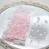 Venta al por mayor paquete completo 360 piezas Sal marina cristal rosa fondo puntiagudo Diamante tamaño grande pequeño caramelo de roca forma de corazón joyería para uñas transfronteriza