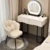 Tocador para apartamentos pequeños, dormitorio estrecho y compacto, estilo minimalista moderno, lujo ligero, gama alta, con escritorio de losa de roca y tocador integrado