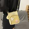 Bolso pequeño y bonito para mujer, estilo japonés, fresco, para estudiantes de secundaria, bolso de viaje para teléfono móvil, bolso cruzado que combina con todo.