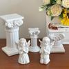 Atacado Francês Retro Bonito Oração Pequeno Anjo Ornamentos em Estilo Coluna Romana Acessórios de Mesa Posando Adereços Presente