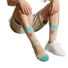 Meias Meias Personalizadas de Desenho Animado Amazon Marca Própria Zhuji LOGO Personalizado Meias Longas Casuais da Moda Tendência para Mulheres com Absorção de Suor