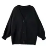 Cárdigan de Punto de Estilo Perezoso de Moda para Mujer 2026 Primavera y Otoño Nueva Versión Coreana Manga de Linterna Holgado Elegante Abrigo Suéter Moda