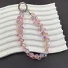 Nuevo Estilo Lujo Ligero Multicolor Estilo Ins Estilo Japonés y Coreano Cristal de Fresa Lágrima Cuentas Colgante Funda de Teléfono Celular Lanyard Colgantes para Llaves