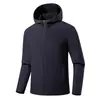 Chaqueta deportiva versátil de moda para exteriores para hombre y mujer, sudadera con capucha de caparazón blando para pareja 69-532AB