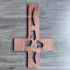 Estación independiente transfronteriza Cruz de amor de madera de San Valentín Cruz de madera tallada artesanías de madera