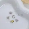 Accesorios de Uñas de Moda con Diamantes Transparentes Blancos Apilados Populares, Corazón de Melocotón Inclinado, Cuadrado Grueso, Perlas Tridimensionales, Bolas de Diamante Terminadas y Diamantes Brillantes