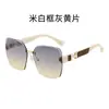 Nuevas Gafas de Sol Sin Marco Cambia-Color de Marca Reconocida Estilo H para Hombres y Mujeres, Gama Alta con Look Adelgazante para Rostro Grande, Gafas de Sol Anti-UVA