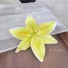 3 Cabezas de Flor de Lirio de Película, Flores Artificiales Altamente Realistas para Tocados de Boda, Fabricación de Coronas, Decoración de Arreglos Florales, Venta al por Mayor, Transfronterizo