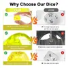 Dados Digitales Poliedro Multifacético Diamante Amarillo de Cristal K9 Dnd Trpg Juego de Dungeons and Dragons Dnd