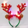 Faixa de Cabelo de Natal Transfronteiriça Sino de Natal Galhada Headwear Galhada Brilhante Fivela de Cabeça Headwear Fofo para Festa de Formatura