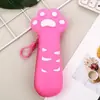 Estuche de Silicona con Forma de Pata de Gato Transfronterizo, Dibujo Animado Lindo, Alto Valor Estético, Caja de Papelería para Lápices de Gran Capacidad, Papelería con Cremallera para Estudiantes de Primaria