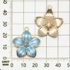 Nuevos Accesorios de Joyería Hechos a Mano DIY Aleación Goteo de Aceite Flor Pequeña Estrella Colgante Aretes Colgante de Collar Venta al por Mayor