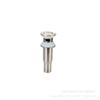 Venta al por mayor de fábrica desagüe universal todo cobre 304 acero inoxidable solapa agua lavabo de vidrio sin orificio rebote agua