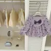 ¡LeenbabyTaro Morado de Puntos! Gabardina con Capucha de Lunares Morados y Lazo para Bebé Niña Otoño 2026