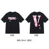 Nova camiseta VLONE JERRY Big V Smoke reflexiva solta de manga curta com flor de cerejeira para homens e mulheres, camiseta de casal de marca de rua, verão