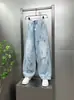 Jeans Modernos con Salpicaduras de Tinta Estilo Graffiti para Hombre, Nuevos para Verano 2026, Pantalones Largos Holgados Rectos de Pierna Ancha, Juveniles y Elegantes
