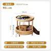 Moderno simples completo rattan mesa de centro tecida apartamento pequeno sala de estar doméstica mesa redonda varanda casual de camada dupla armazenamento pequena mesa lateral