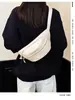 Nueva bolsa bandolera para pecho de deportes al aire libre, color liso, diseño simple, unisex, bolsa de hombro ligera para salidas y actividades de ocio
