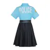 Disfraz de Policía Infantil para Halloween Set de Juego de Rol Fiesta de Maquillaje Cosplay Ropa de Policía para Niñas