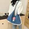 Bolso Original de Mezclilla Viejo de Gran Capacidad de Hombro Único Cruzado 2025 Nuevo Literario y Artístico de Doble Uso Mochila Escolar Ins de Moda para Mujer