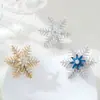 Broche de Floco de Neve, Broche Exquisito Galvanizado Conservador de Cor, Broche Acessório para Roupas