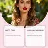 Caneta de Maquiagem Labial Matte Vermelho Verdadeiro Zephoco Contorna o Formato dos Lábios e Não é Fácil de Remover a Maquiagem. Lápis Labial Diário
