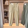 Pedido Japonês~Novidade Primavera 2024 Calça Cargo Feminina com Cintura Elástica, Cordão, Bolsos Grandes e Calça Longa Estilo Jogger S468583